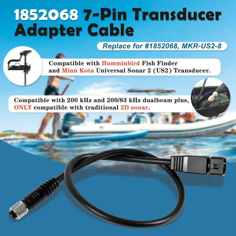 1852068 MKR-US2-8 7-Pin Adapte - огляд і ціна Fish Finder Cable