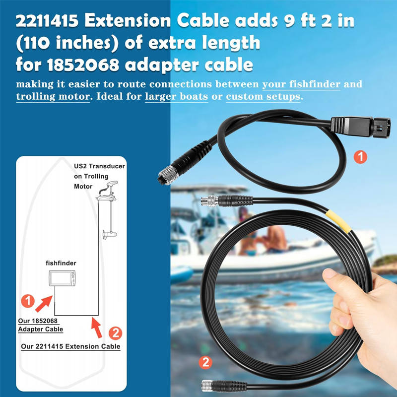 1852068 MKR-US2-8 7-Pin Adapte - огляд і ціна Fish Finder Cable