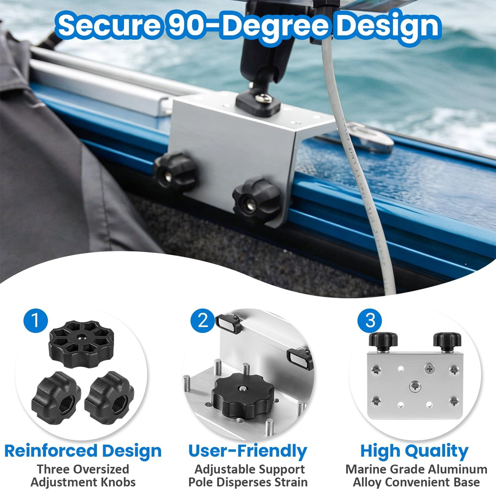2 Pack 90° Boat Gunnel Track M - огляд і ціна Fish Finder Mount