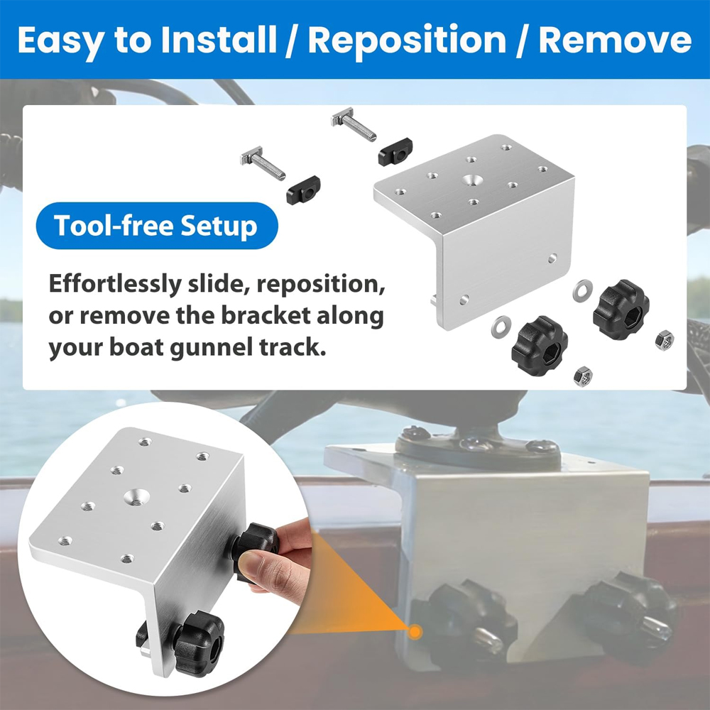 2 Pack 90° Boat Gunnel Track M - огляд і ціна Fish Finder Mount