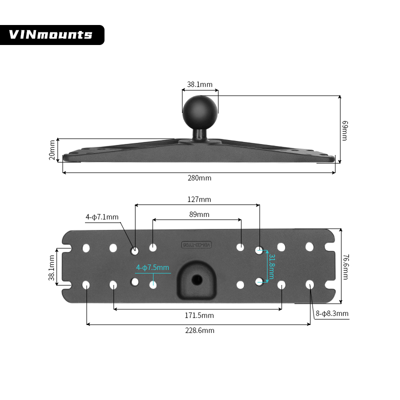 Aluminum Fish Finder Mount wit - огляд і ціна Fish Finder Mount